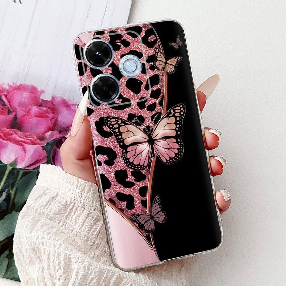 New For Xiaomi Redmi 13x 4G Case Cute Cartoon Panda Machine Flower TPU Soft Silicone Cover For Xiomi Redmi 13X Shockproof Bumper