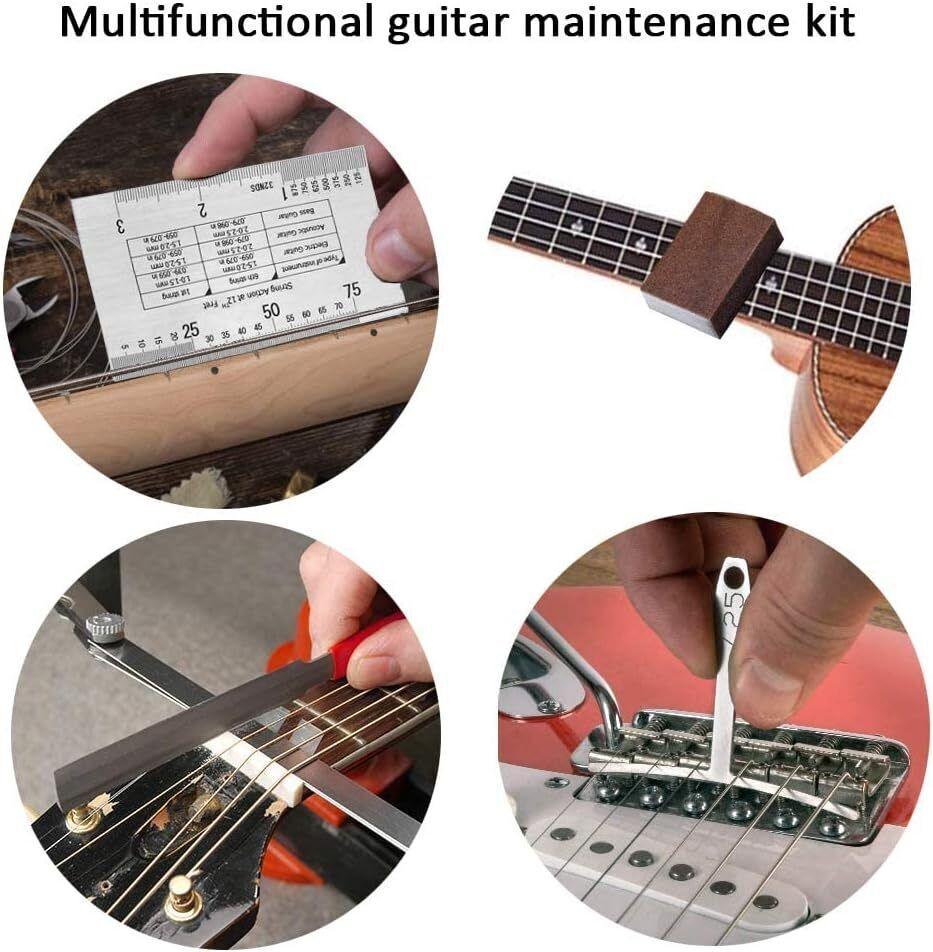 New 72Pcs Guitar Repairing Maintenance Accessorie Tool Kit, Guitar Gifts for Luthier Tools Parts