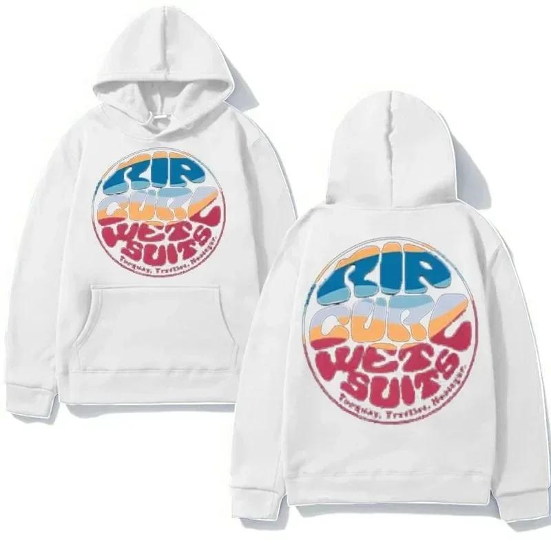 Men's Rip Curl Men Wetty Land Hoodie Loose Version of High-quality Clothing Retro Clothing Casual Hoodie Oversized Tops