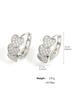 ZAKOL Korean Fashion Hoop Earring Inlaid Shiny Square Crystal Zircon Ear Accessories Party Zircon for Women