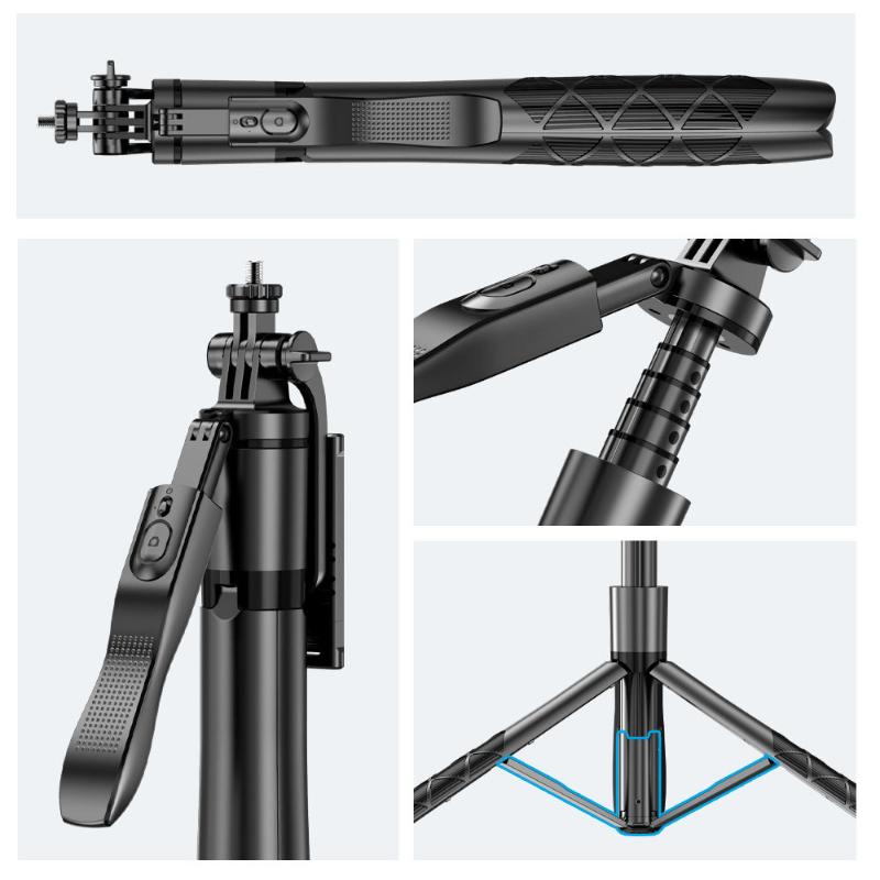 Selfie Stick Anti-shake Retractable Floor-to-ceiling Live Broadcast Tripod Mobile Phone Holder Lazy Ptz Stabilizer
