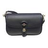 Coach 24 Classic Leather Shoulder Bag Medium Women Shoulder Bag Black CY683-IMBLK