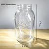 Food-Grade Glass Sprouting Jar with Multi-Functional Strainer Lid for Homemade Hydroponic Bean and Pea Seedlings.
