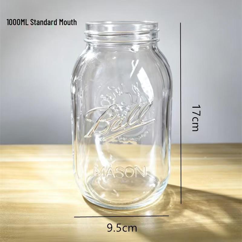 Food-Grade Glass Sprouting Jar with Multi-Functional Strainer Lid for Homemade Hydroponic Bean and Pea Seedlings.