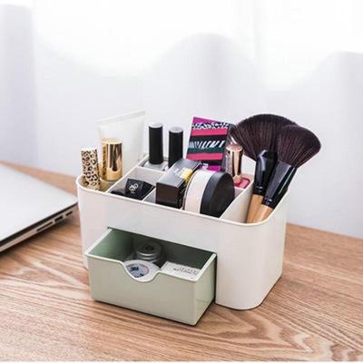 Creative Desktop Makeup Organizer Cosmetic Case Storage Box  With Drawer