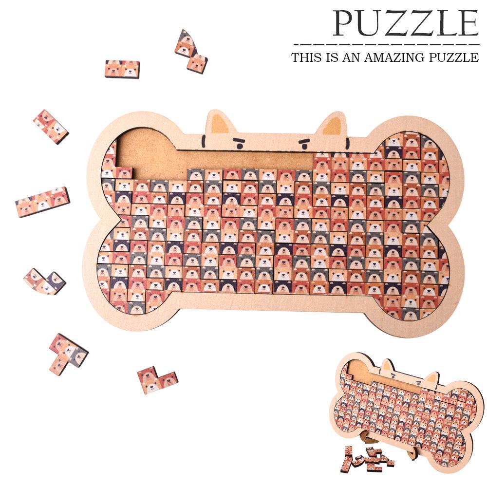

Cube Dog Stacking Game: Immersive Stress Relief & Educational Wooden Art Ornament for Kids Birthdays