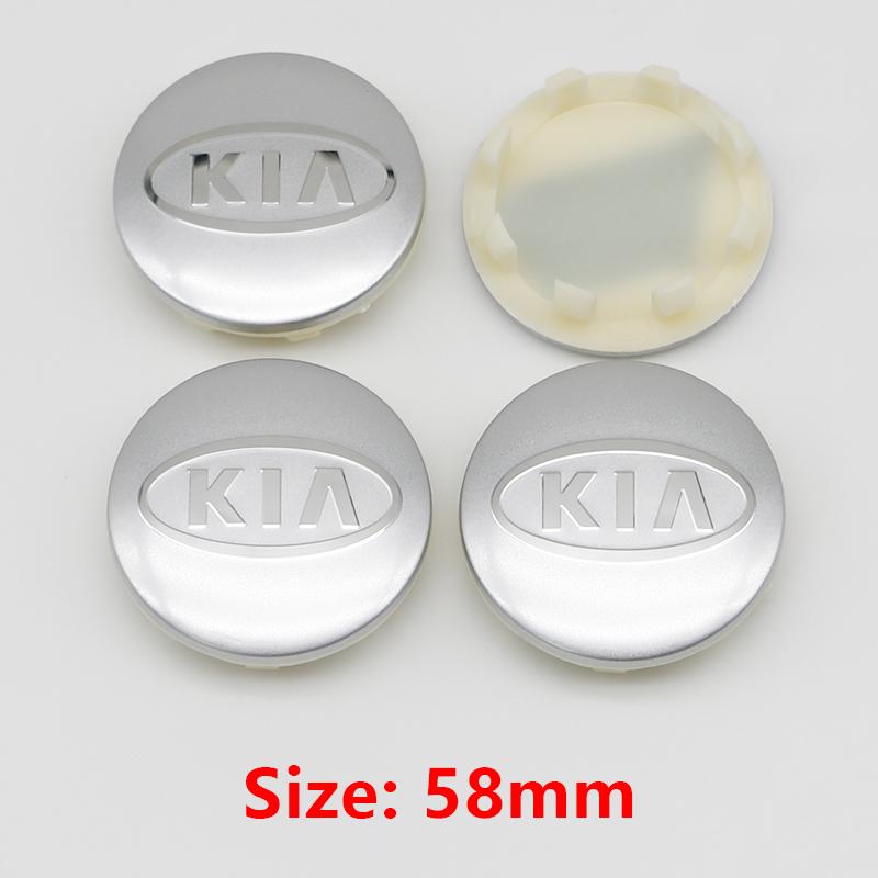 WLCT1 4pcs 58mm Car Wheel Center Hub Caps Auto Accessories For KIA Rio K3 K5 Sportage K6 Picanto Optima Ceed 3 4 Sorento Sorento KX1