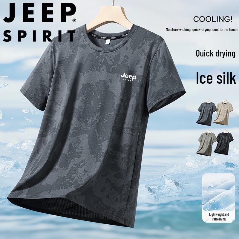JEEP SPIRIT Men s Summer Casual Short Sleeve T-Shirt M