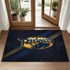 Leeds Rhinos Design Crystal Velvet Rug Soft Decorative Mat for Bedroom Entrance