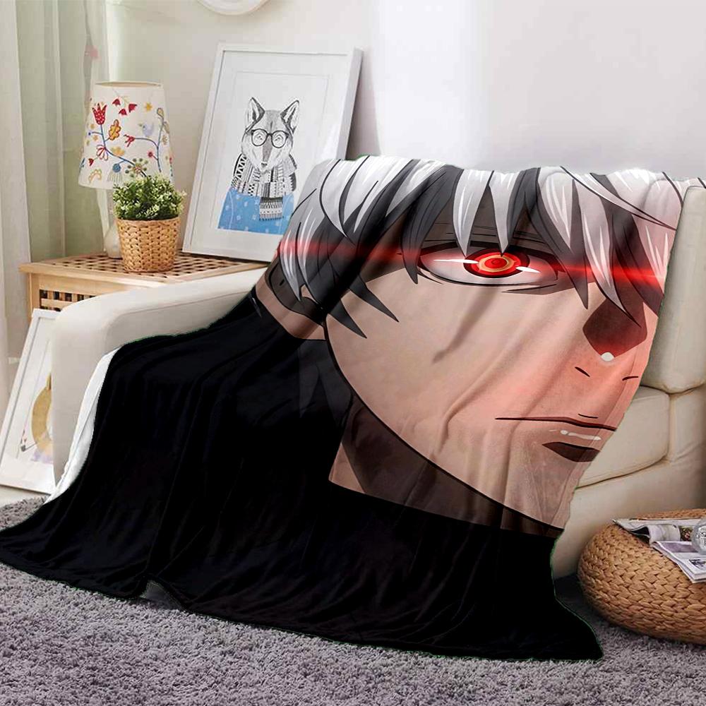 1Pc Tokyo Ghoul Artwork Blanket For Couch Bed Plush Cozy Fuzzy Blanket Super Soft Warm Blankets For Fall And Winter 091857
