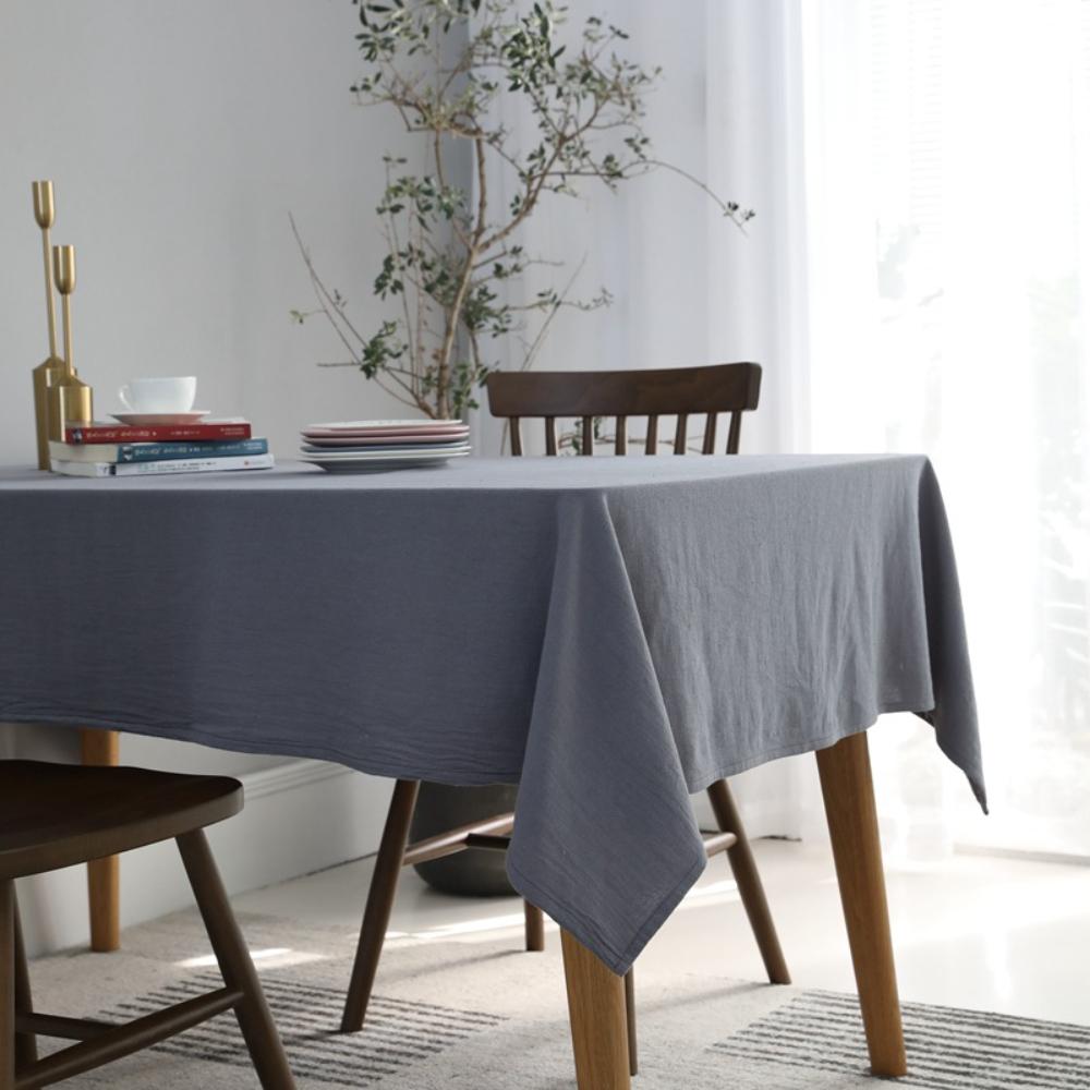 Mantel de algodón 100 % de color liso, manteles de color puro para mesa rectangular, para baby shower, fiestas de cocina, decoración navideña