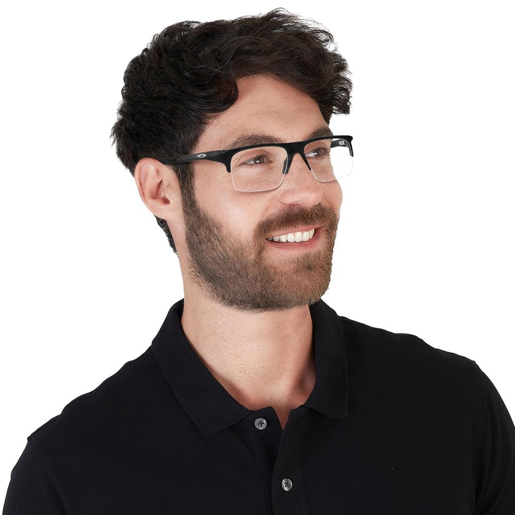 Oakley OX8061 Plazlink Satin Black Prescription Glasses with Demo 56mm Lens Lens,