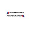 2PCS M Performance Bumper Windows Stickers Rear Trunk Decals For BMW X7 X3 X4 X5 X6 3 4 5 6 7 Series Z4 M M3 M5 M6 E38 E39 E46 E53 E60 E61 E64 E70 E71