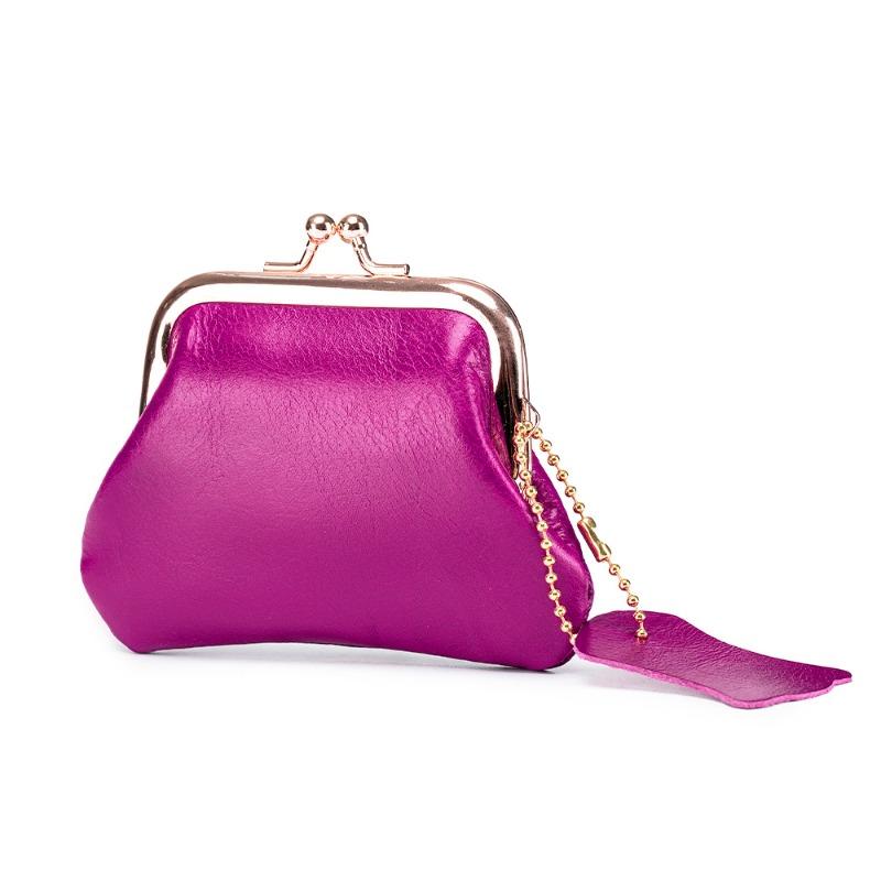 

New compact retro clip change bag women s European and American, first layer oil wax cowhide coin bag storage bag foreign trade