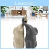 A Pair Of Beige Grey Elephants Animal Handicrafts Living Room Decoration Gift