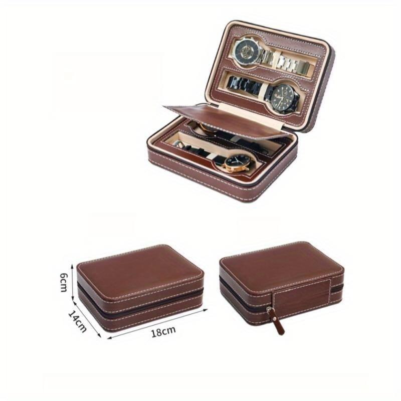 New Travel Portable Watch Bag European Leather Watch Storage Box Minimalist Watch Collection Box Watch Box