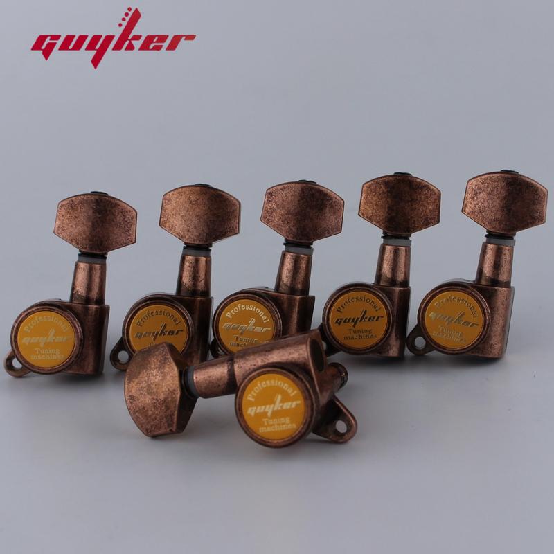 Guyker Tuners Guitar Models Rear Lock String Electric Guitar Machine Heads Antique Bronze