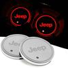 2PCS Waterproof Anti-Slip LED Car Cup Holder Luminous Coaster for Jeep Renegade Wrangler JK JL Grand Cherokee Compass Gladiator ANR1