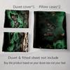 Butterflies, green, floral. Bedding Duvet cover sets Duvet covers Pillowcases gifts (1 * Duvet Cover 2 * Pillowcases, without duvet insert)