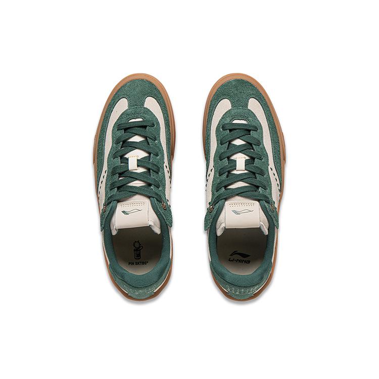 New LiNing Skategeneral PIN Collaboration Collection Low Top Skateboard Shoes Men's Manor Green AEPT013-1