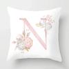 45x45cm Pink Rose 26 Letters Pillowcase Wedding Party Decoration Sofa Car Creative Ornament Couple Home  Cushion Cover