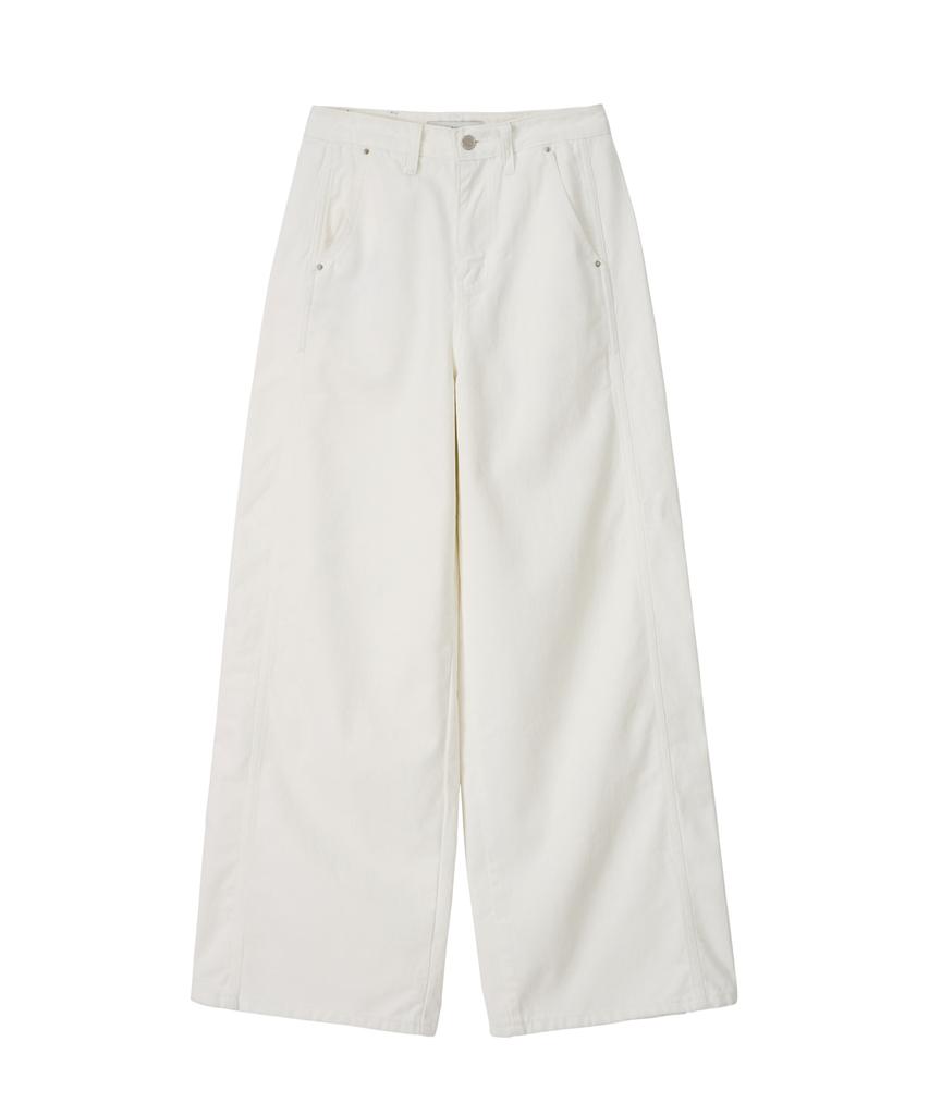 PANDORAFIT Raw Hem Pants (Ivory)