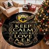 AEK Athens FC Pattern Round Rug, Indoor/Outdoor Mat, for Picnic, Gameroom, Bedroom, Office, Living Room, Home Decor Carpet, Birthday Gift