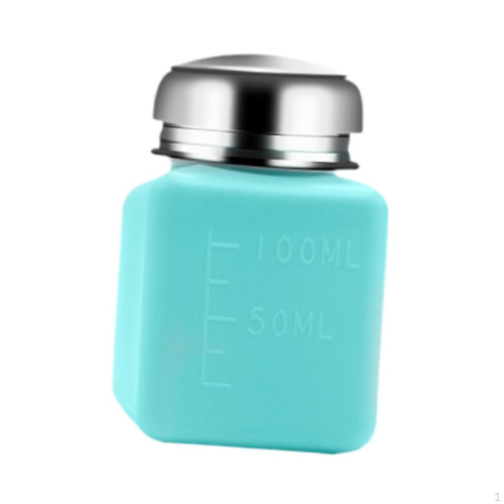 Liquid Dispenser Bottle with Flip Cap for Makeup Remover Tool Push Down