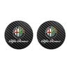 FJWXM1 2Pcs Car Coasters Silica Gel Water Cup Mats For Alfa Romeo 4C 159 Spider Giulia Giulietta Tonale Watercup Slot Pad Auto Interior