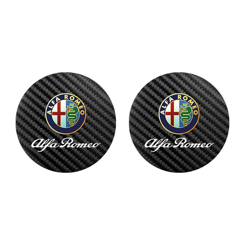 FJWXM1 2Pcs Car Coasters Silica Gel Water Cup Mats For Alfa Romeo 4C 159 Spider Giulia Giulietta Tonale Watercup Slot Pad Auto Interior