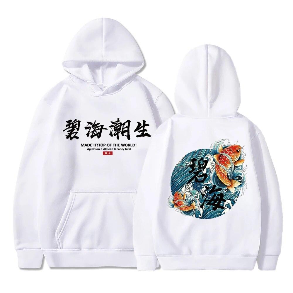 Autumn Unisex Hoodies Japanese Ukiyo-e Style Print Pullover Sweatshirts Fashion Hip Hop Streetwear y2k Hoodie Unisex Sweatshirt Unisex