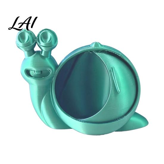 Portable Trinket Bowl 3D Printed Colorful Snail Storage for Small Items Creative Desktop Organizer Modern Home Solution with Hollow Spiral