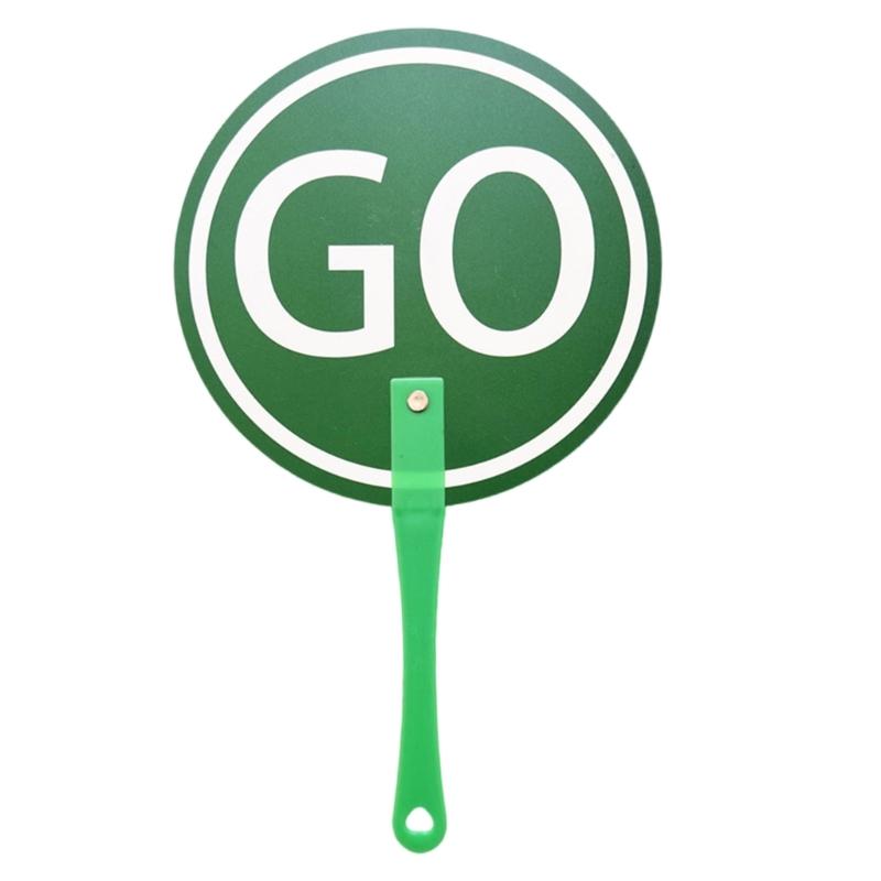 Educational Teaching Aid Handheld Double Side Plastic Go/Staop Sign For Kids Student Teacher Classroom Teaching Supplies