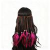 Braided Cord Bohemian Tassel Headband Tribal Feather Hair Extensions  Western Cowgirl Outfit