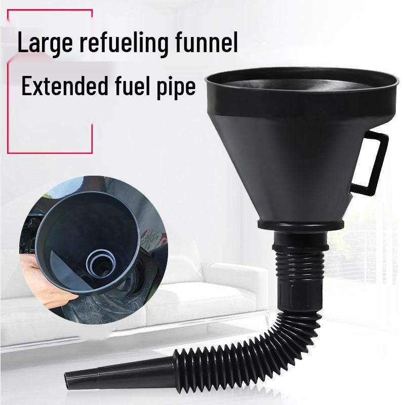 

Воронка большого диаметра для заправки автомобиля и мотоцикла с фильтром для масла и бензина чёрный
