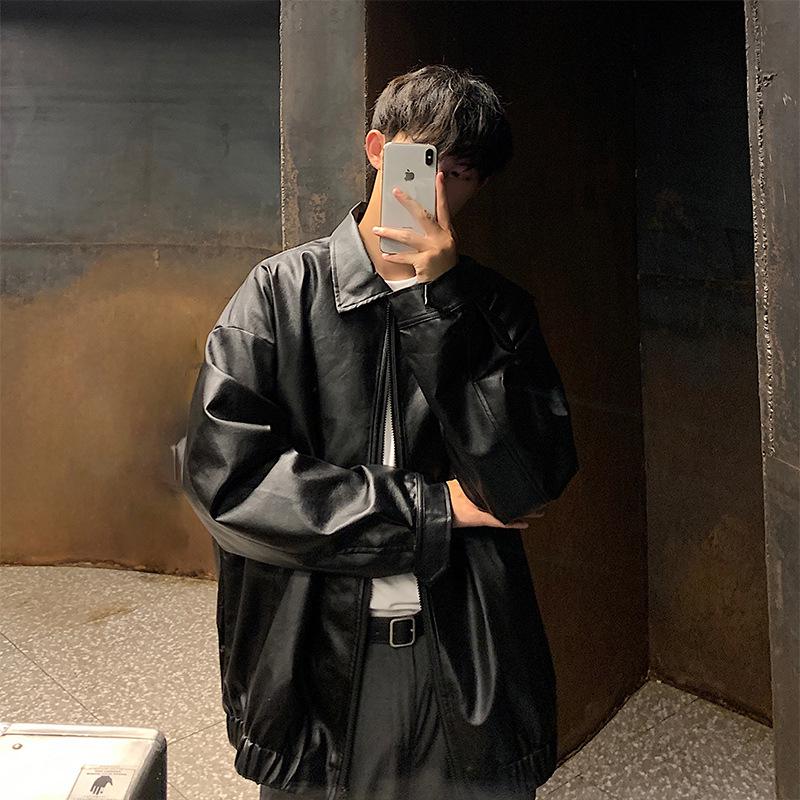 

Men s 2024 Korean-Style Leather Jacket: Trendy, Loose, Casual, and Versatile for Spring and Autumn M