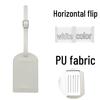 Available: Thickened PU Leather Luggage Tag - Horizontal/Vertical Flap with Pocket and Buckle, Includes Signature Paper.