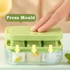 2024 New Durable Push Release Mini Ice Cube Mould with Lid, Square Silicone Ice Tray for Home and Parties