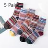 5 Pairs of Men's Autumn and Winter New Folk Wind Thickened Warm Rabbit Wool Tube Socks