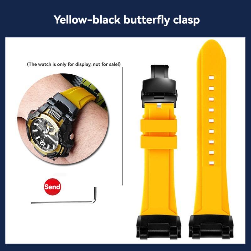 GR-B100 Silicone Watch band Men Outdoor Sports For Casio G-SHOCK 5536 GR-B100GB-1A GR-B100-1A4 Modified Watch Strap Bracelet