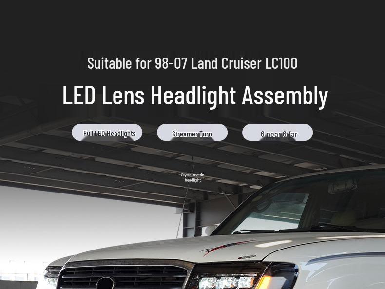 98-07 Toyota Land Cruiser LC100 LED Projector Headlight Assembly