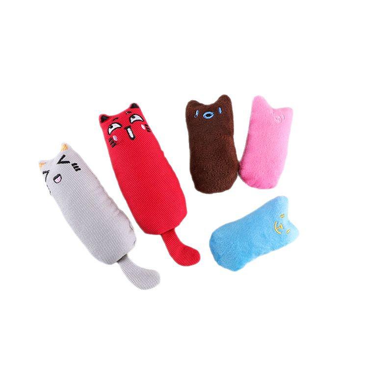 Pure Cotton Catnip Plush Teaser Stick - Cute Pet Self-Play Toy