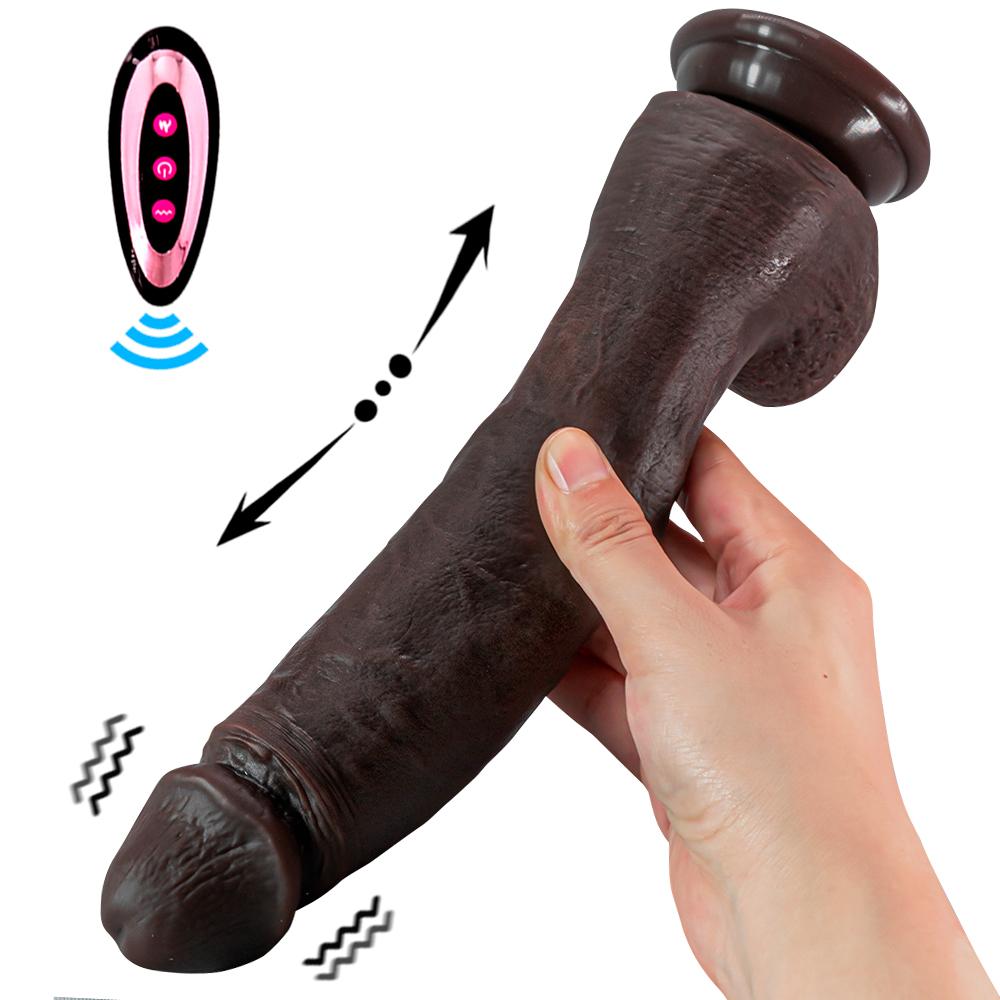 Powerful Dildo Dildoliquid Electric Black Silicone Vibrating Phallus With Strong Motorhandsfree Suctionrealistic Soft Texturegspot Pleasure Toy