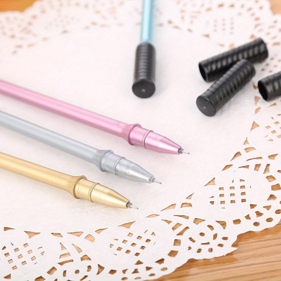 10pcs 0.5mm creative tennis racket shape gel pen cute stationery badminton racket water pen office signature pen