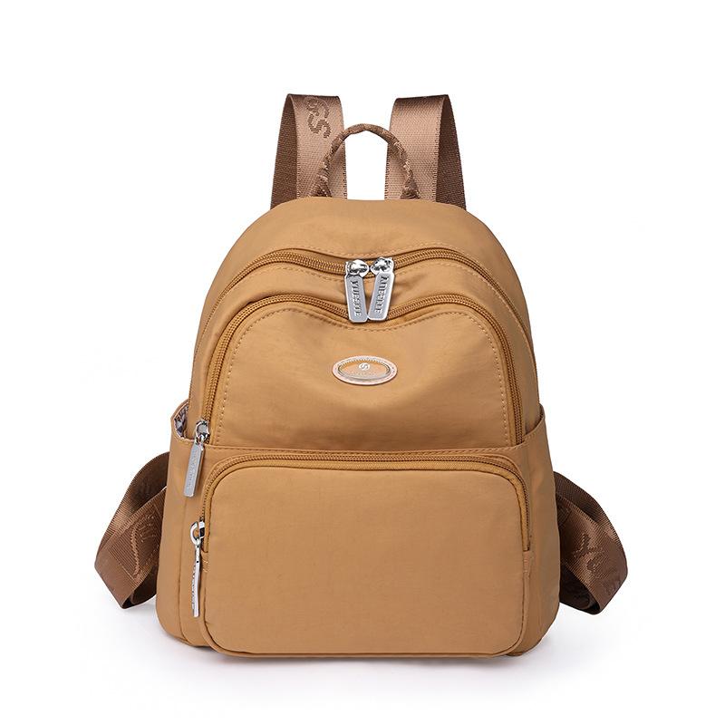 Schoolbag Women's Casual Backpack Wholesale Korean Version Trendy Solid Color Travel Backpack Nylon Oxford Cloth Small Backpack