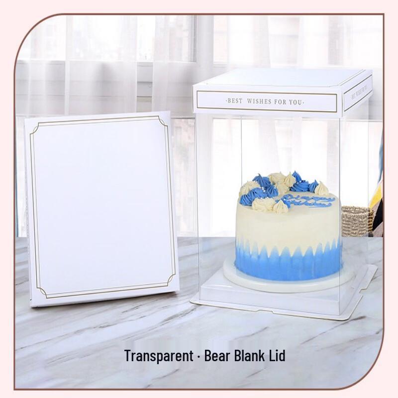 WS Clear Tall Square Birthday Cake Box (10-Pack)