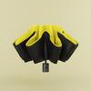 Men's Black 24-Rib Automatic Folding Umbrella with Custom Logo and UV Protection