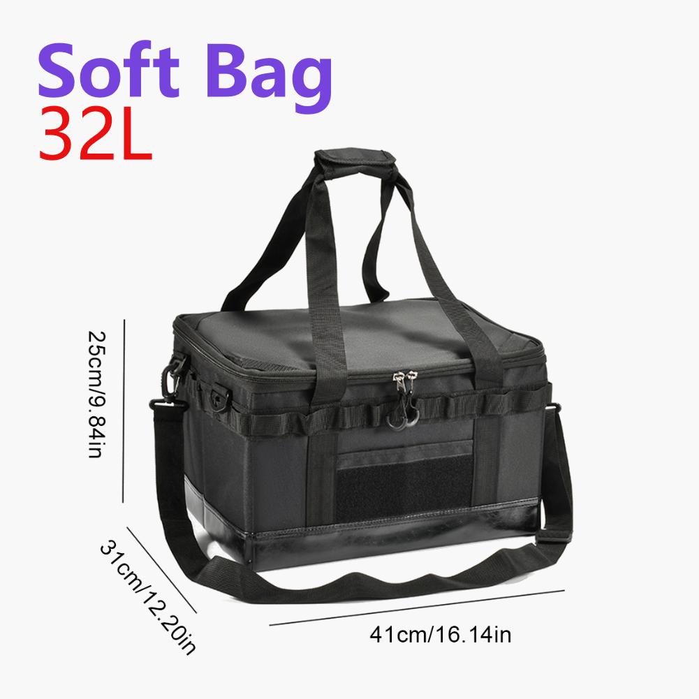 32L Picnic Organizer Box Multi Compartments Outdoor Camping Storage Bag Camping Utility Tote Bag Multifunctional for Picnic