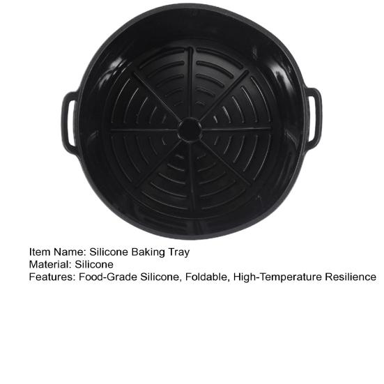 Yousheng Silicone Air Fryer Liners Foldable Baking Tray Non-Stick Fried Chicken Silicone Basket High-Temperature Resistant Cake Cookie Maker