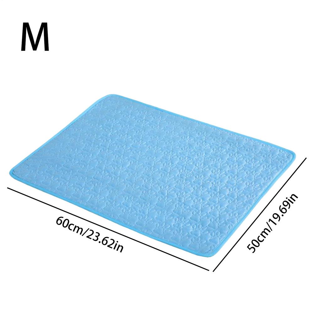 

Pet Cooling Mat Summer Cool Pad For Dogs Cats Non-Slip Pet Supplies Summer Accessories Sleeping Pad For Small Medium Large S синій